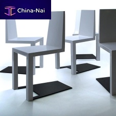 Original design chair SHADOW indoorwalnutpolished stainless steel