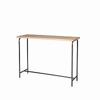 Contemporary high bar table Jimmyoakwalnutsteel base