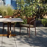 Contemporary dining chair Arcliving roomcanvasaluminum base