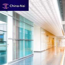 Wood veneer suspended ceiling KEAtileacousticperforated