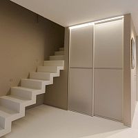 Aluminum closet door MICROVOLUMEPlexiglas®HPLsliding