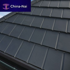 Metal roof tile NOVATIK SLATEinterlockingflatgray