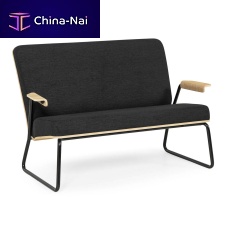 Contemporary upholstered bench Plyback fabricmetal baseplywood