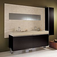 Built-in washbasin RETTANGOLO 2stonewith counterdouble