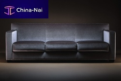 Contemporary sofa 1932fabricleathergray