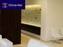Patterned architectural glass MIRRORUNIQUE : 9142 translucentmirrorsilver-colored