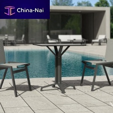 Contemporary bistro table PULVISHPLaluminum baseround