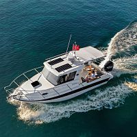 Inboard cabin cruiser GOBY 230with enclosed cockpitseafiberglass