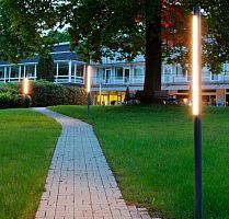 Contemporary light column FIACCOLA TYPE 510stainless steelpolycarbonateLED