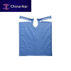Unisex medical apron APRAA15-AKZ-BU-C19polyethylenewhiteblue