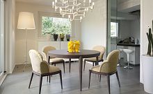 Contemporary chair SALLYindoorfabricwooden base