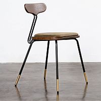 Contemporary dining chair DAYTON indoorleatheroak