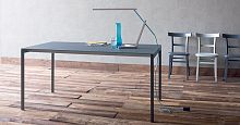 Contemporary table OSCARglasslacquered glassrectangular
