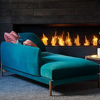 Contemporary daybed JULESfabricleathersolid wood