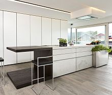 Contemporary kitchen MODUL oaknatural stoneanodized aluminum