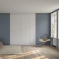 Interior walk-in closet door woodenfoldingcontemporary