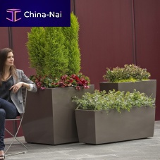 Steel planter SORELLAstainless steelrectangularsquare