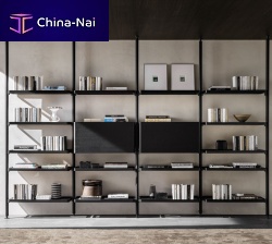 Free-standing bookcase HECTOR contemporaryoakglass