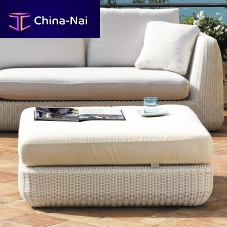 Contemporary ottoman Agor fabricaluminumsynthetic fiber