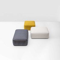 Contemporary pouf Wowsfabricsquareround