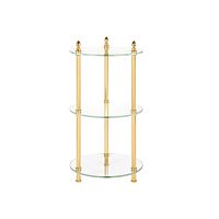 Traditional pedestal table FS01-6121glassbrass baseround
