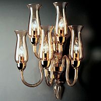 Traditional wall light 2612indoorchromed metalglass