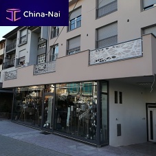 Balcony with panels steel