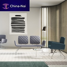 Contemporary upholstered bench MONETleathersteelwith backrest