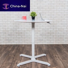Contemporary bistro table LX-PNADJ-RDMDFsteel baseround