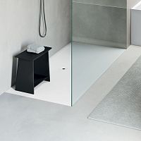 Rectangular shower base FluidorecessedCorian®custom