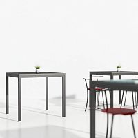 Contemporary dining table B_33metalmetal baserectangular