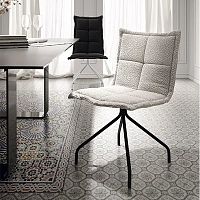 Contemporary chair ARA B2indoorfabricmetal base