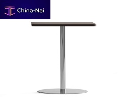 Contemporary bistro table MCFchrome steelmelamineround