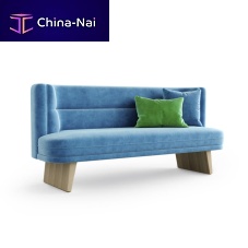 Contemporary upholstered bistro bench ELVIEfabricsynthetic leatherwooden base
