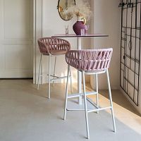 Contemporary bar chair DROPindoorTextilene®rope