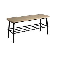 Contemporary bench Edgaroakwood veneerpowder-coated steel