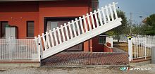 Sash gate metallouveredwith bars