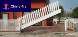 Sash gate metallouveredwith bars