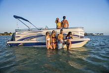 Outboard pontoon boat 2100 CRUISERskisport-fishing14-person max.