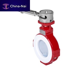 Butterfly valve NKS-T seriesleverwaferPFA-lined