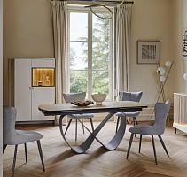 Contemporary dining table TOPAZEceramicmetal baserectangular