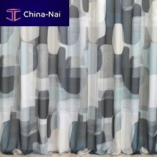 Curtain fabric ANZIOgeometric patternpolyesterwashable