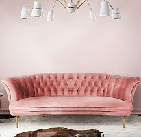 Chesterfield sofa DIANAvelvetgreenpink