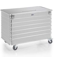 Aluminum waste container G®-DOCU D 3009 seriesfor paperwith lidsecure