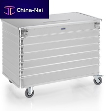 Aluminum waste container G®-DOCU D 3009 seriesfor paperwith lidsecure