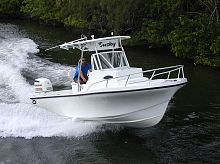 Outboard walkaround 227sport-fishingwith T-top