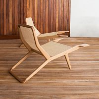 Contemporary chaise longue BARCA bamboooakoutdoor