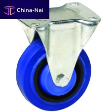 Medical trolley wheel Nylon rubberfixed