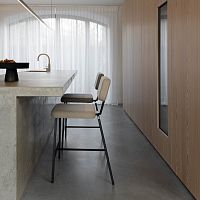 Contemporary bar chair Ode indoorfabricmetal base