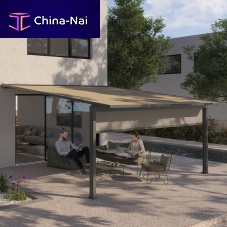 Wall-mounted pergola CLASSIC 648fabricfabric canopycustom